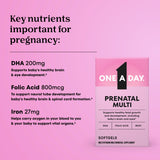 One A Day acido folico capsulas: apoya desarrollo neural del bebé.