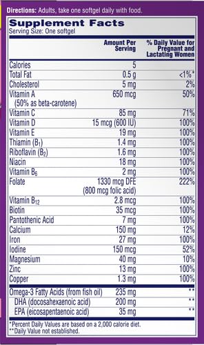One A Day vitaminas B6 y B12 softgel para metabolismo y energía diaria.
