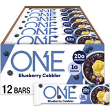 ONE barra proteína arándano cobbler, snack matutino con sabor frutal