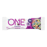 Barra de proteína ONE Cereal Frutado, ingredientes clave para merienda proteica.