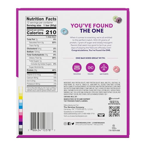 Barra de proteína ONE Cereal Frutado, textura crujiente para media mañana.
