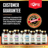 One Earth Health timo, muestra dosis de 3000 mg por porción.
