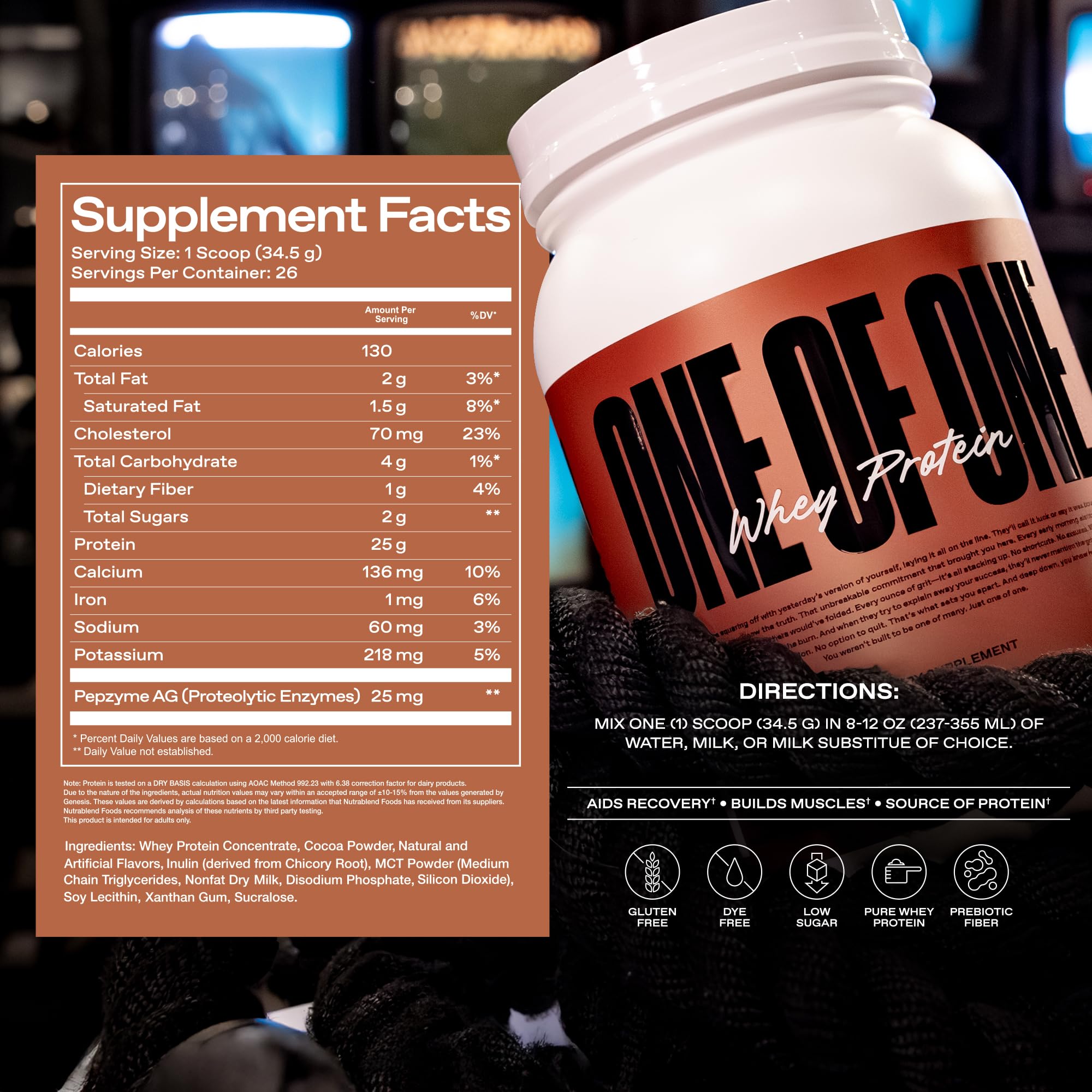 ONE OF ONE Whey batido con agua rápido y agradable