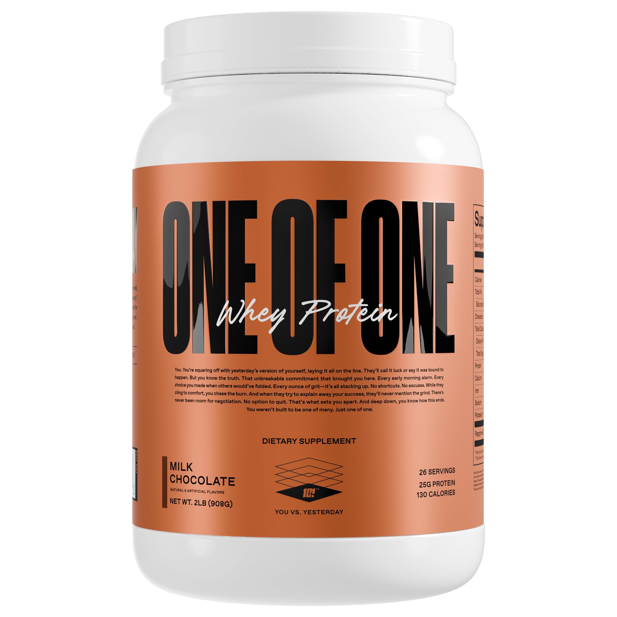 ONE OF ONE Whey envase con tapa segura para conservar la proteína
