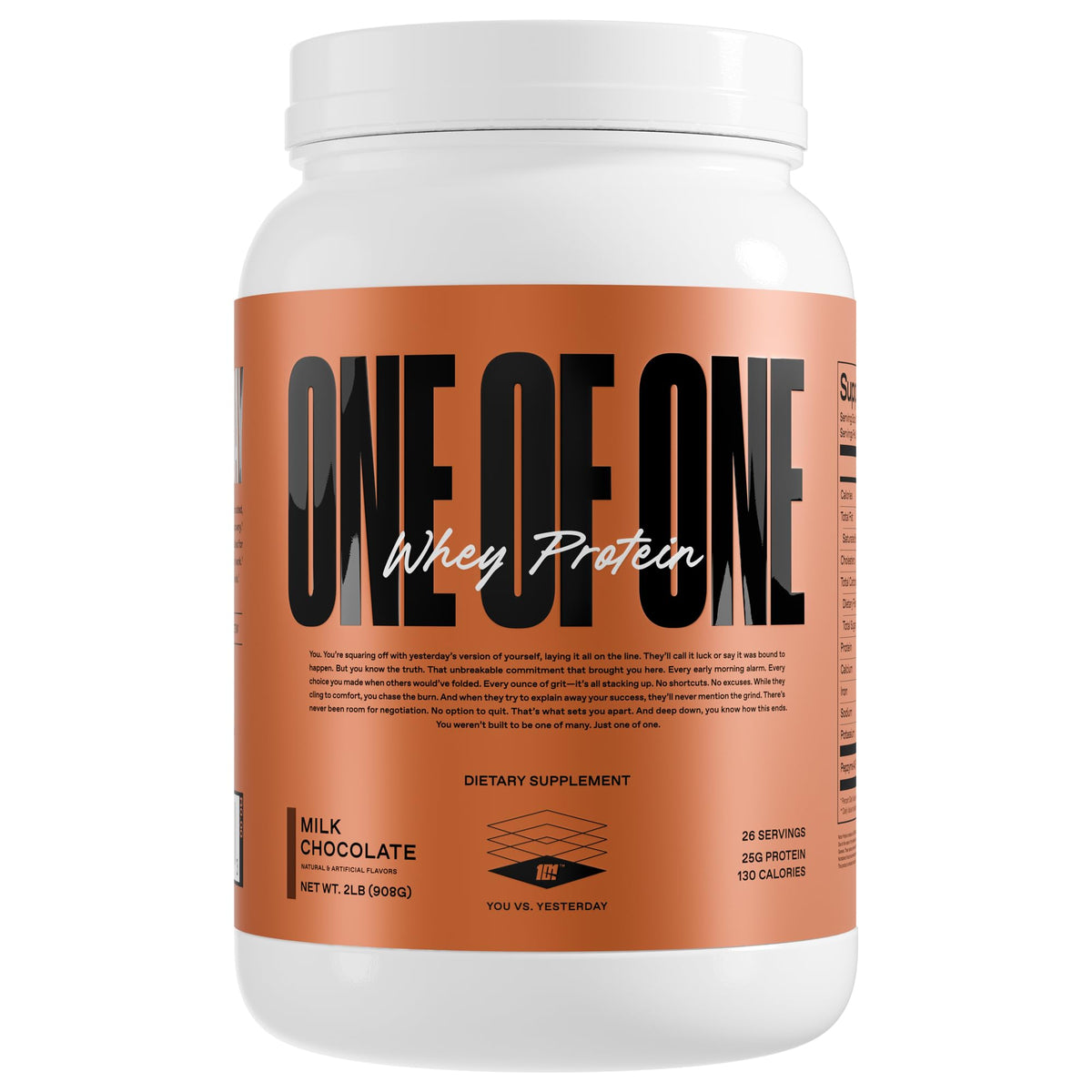 ONE OF ONE Whey envase con tapa segura para conservar la proteína
