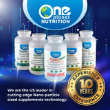 One Planet Nutrition Nano Curcumin, dosis de 500 mg en cápsula conveniente.