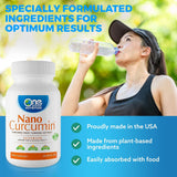 One Planet Nutrition Nano Curcumin, envase vegano y libre de transgénicos.