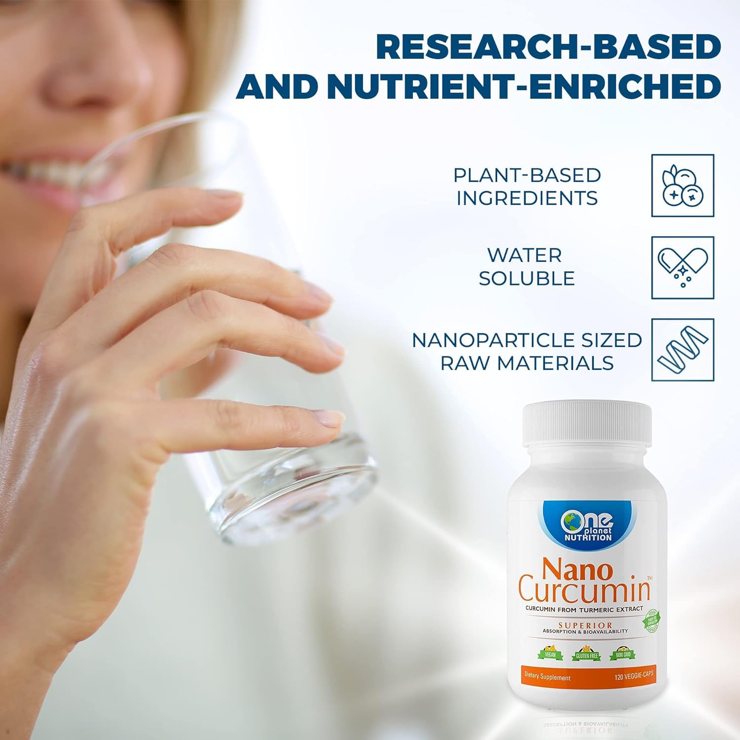 One Planet Nutrition Nano Curcumin, rutina diaria para bienestar general.
