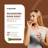on greenvita envase de complejo de hongos: formato vegano y libre de gluten