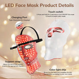 ONLUKY mascarilla luz roja rostro relajación antes de dormir