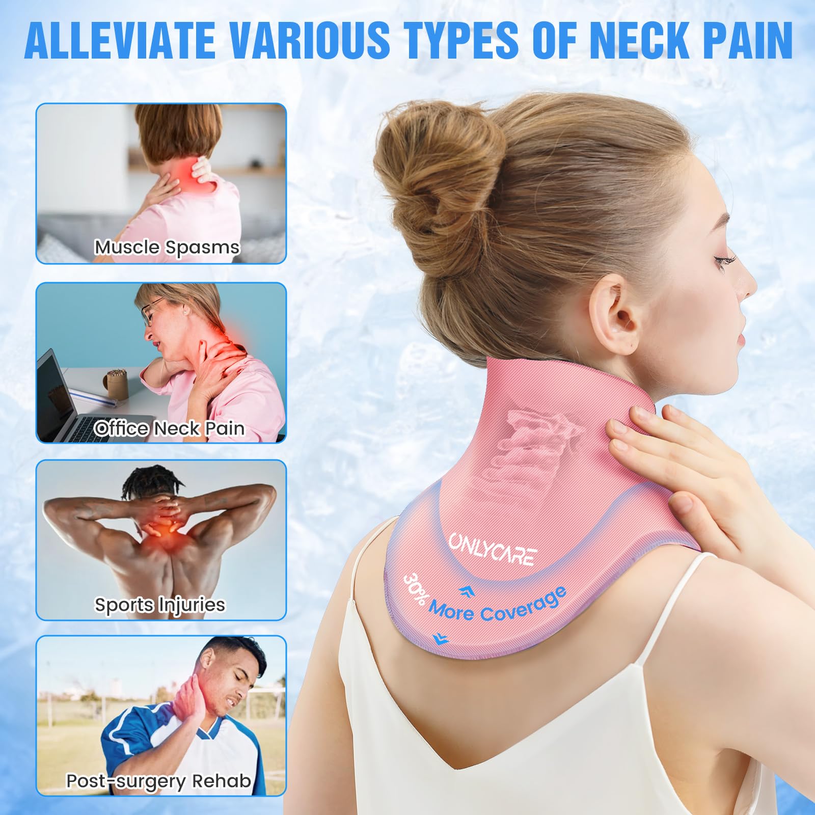 ONLYCARE ajuste Velcro ofrece un ajuste personalizado para el cuello.