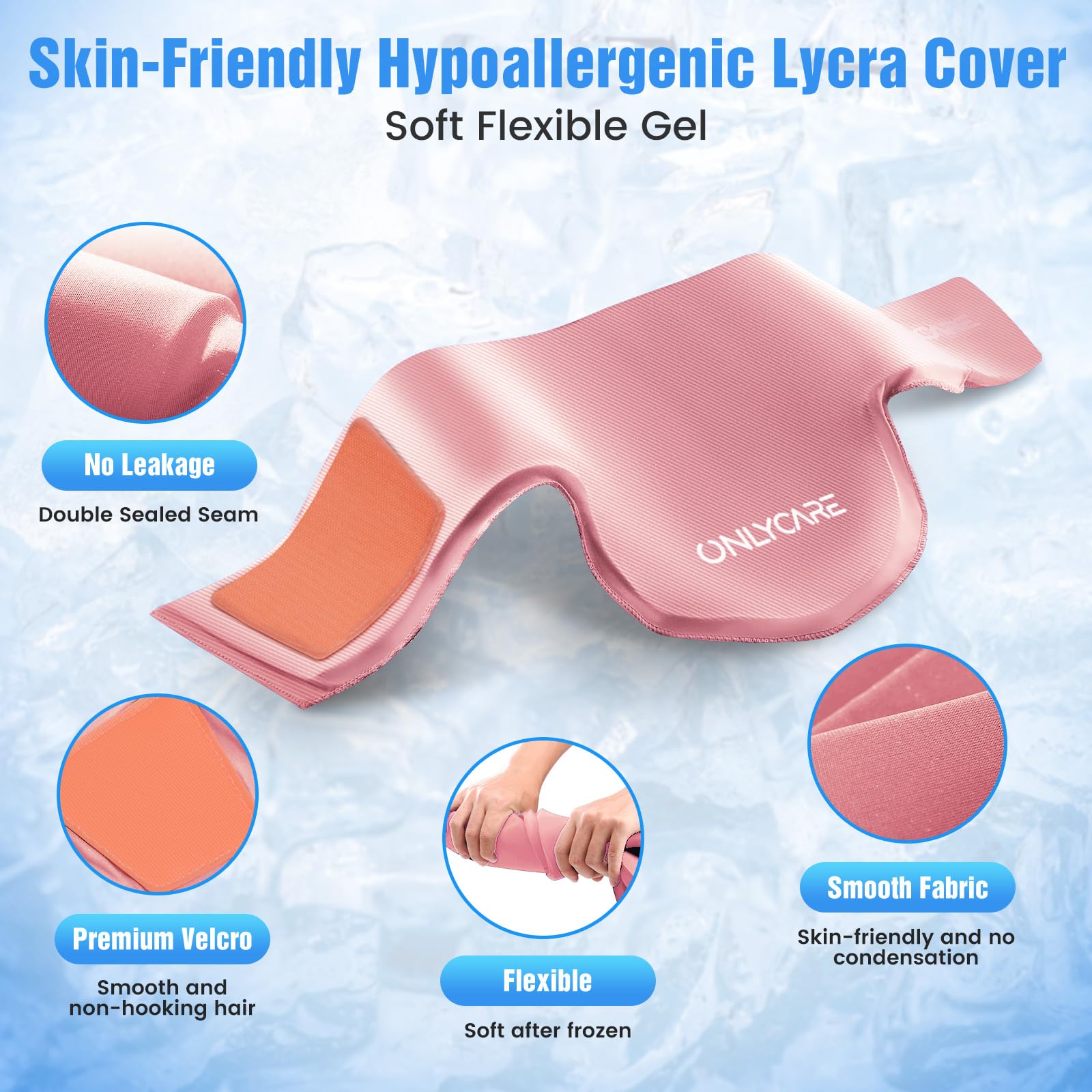 ONLYCARE dos modos de uso: como compresa o soporte para cuello y hombros.