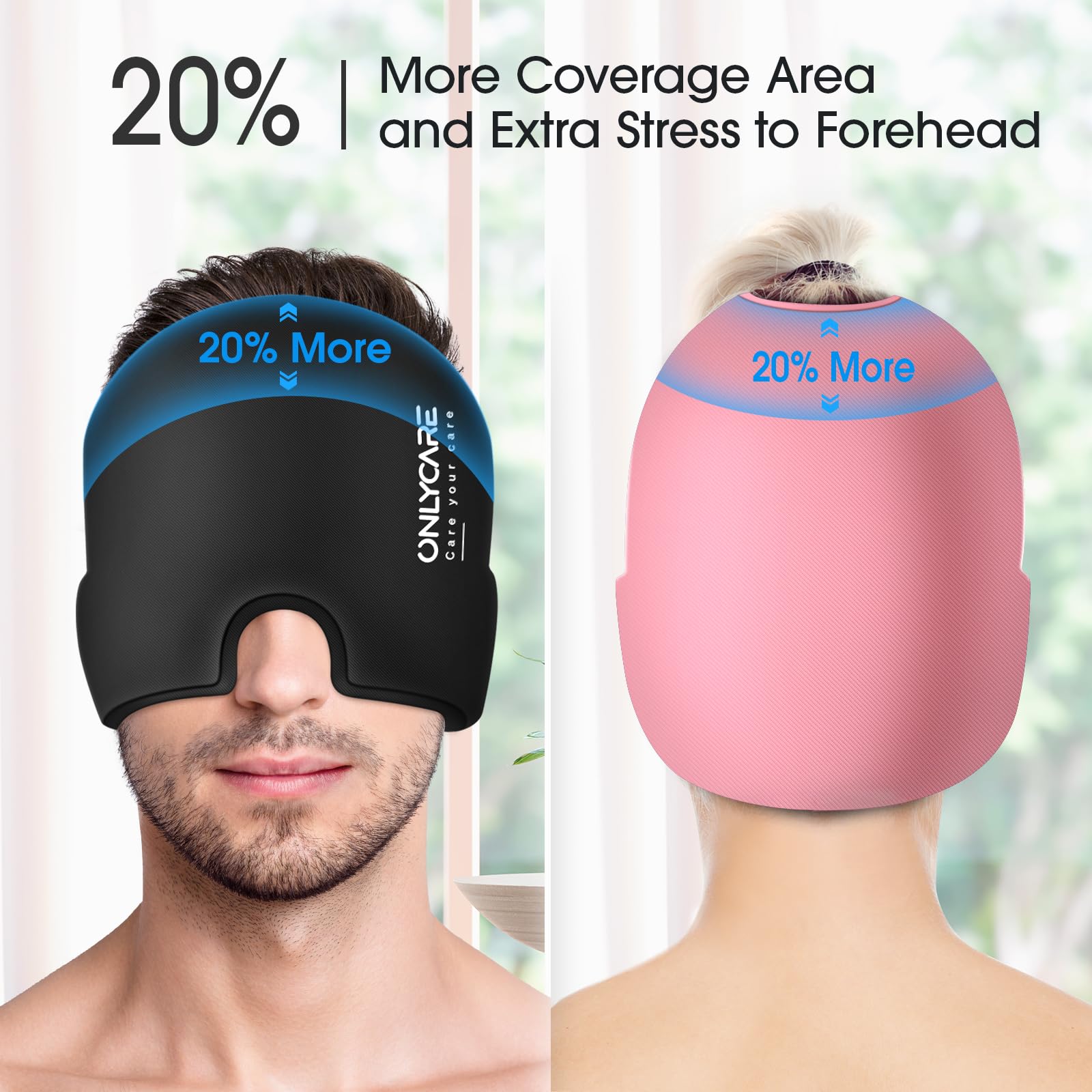 ONLYCARE Migraine Relief Cap cobertura 360 para dolor localizado
