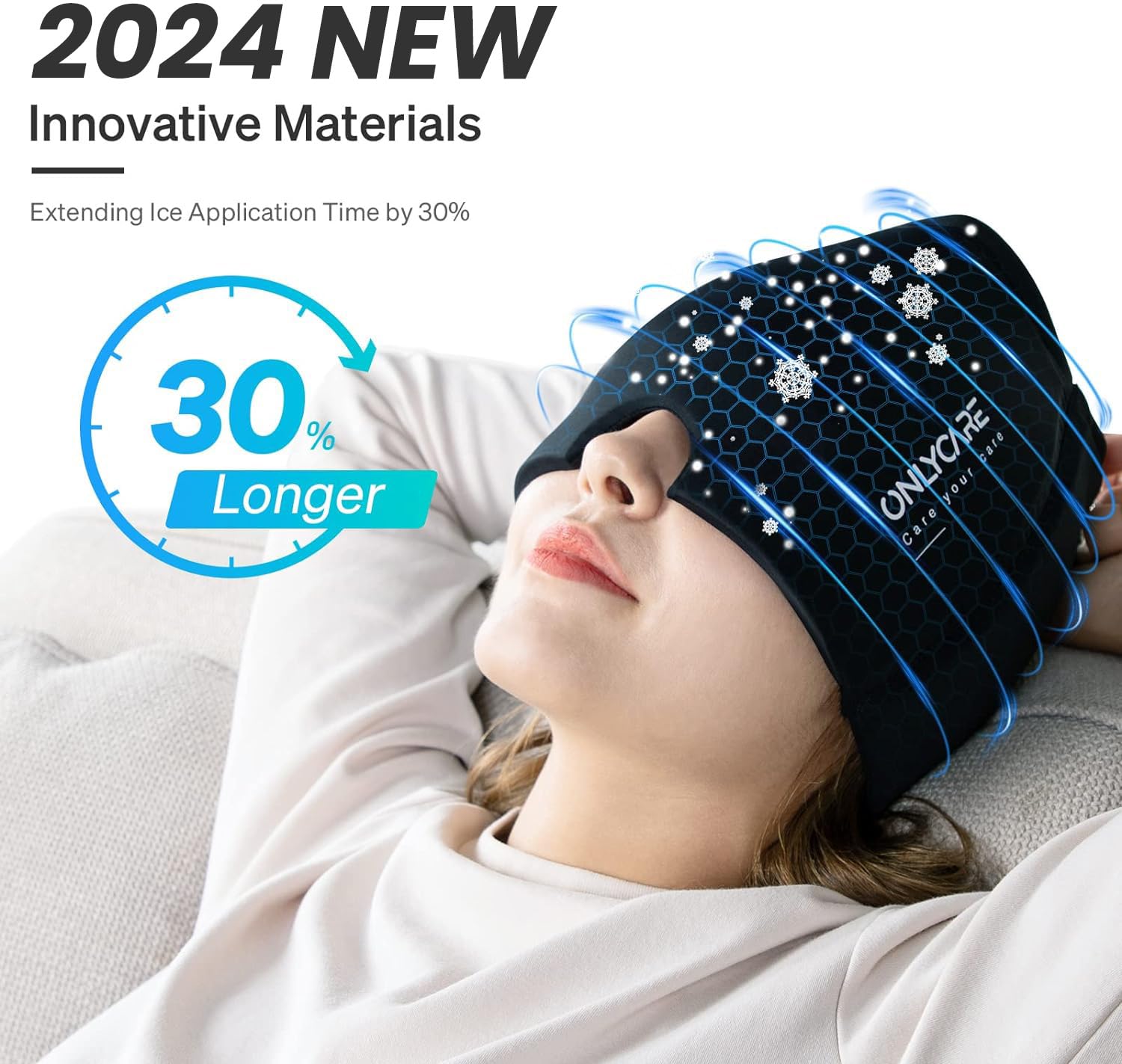 ONLYCARE Migraine Relief Cap con material sin olor para mayor comodidad