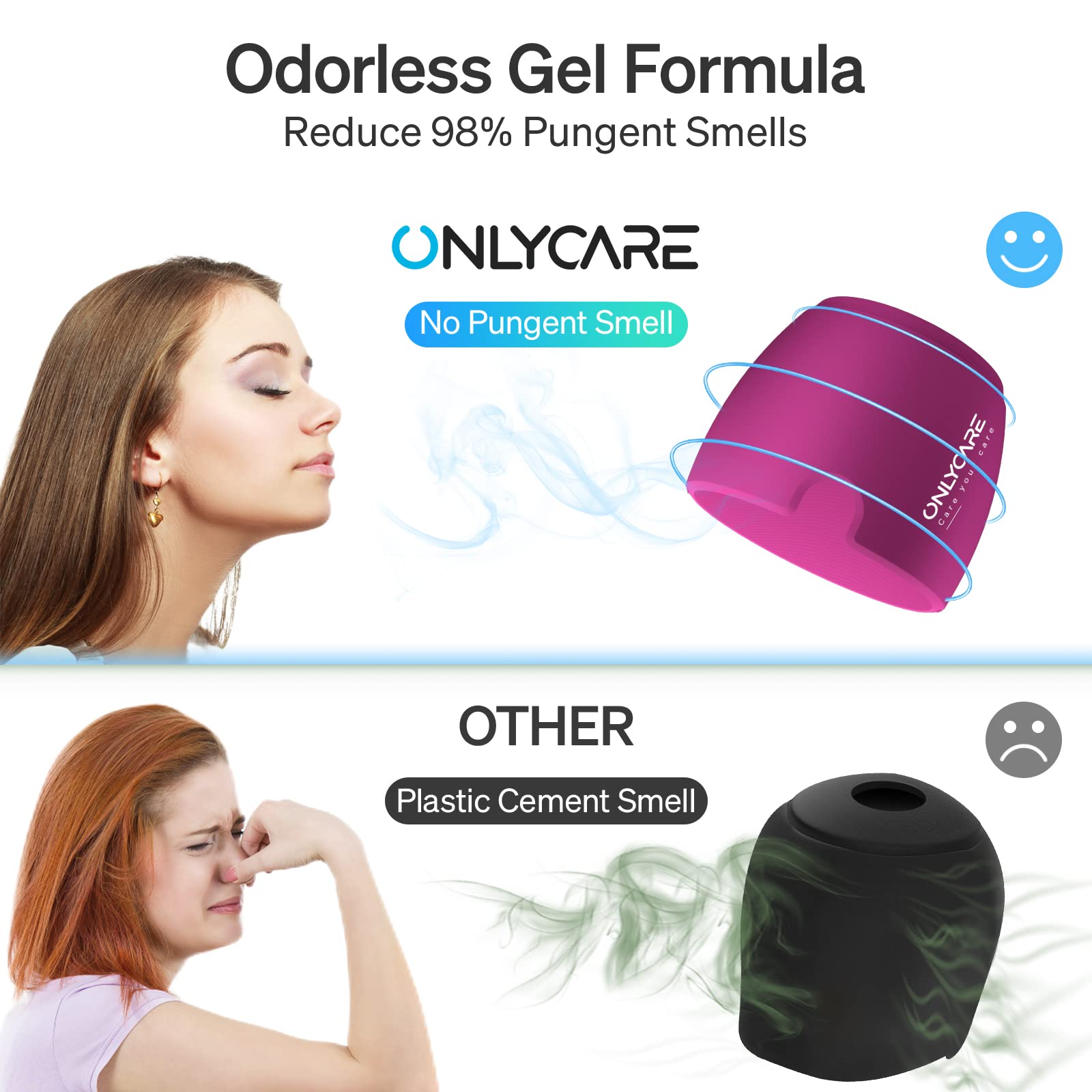 Uso-frio de ONLYCARE Gorra de alivio para migraña para enfriar áreas.