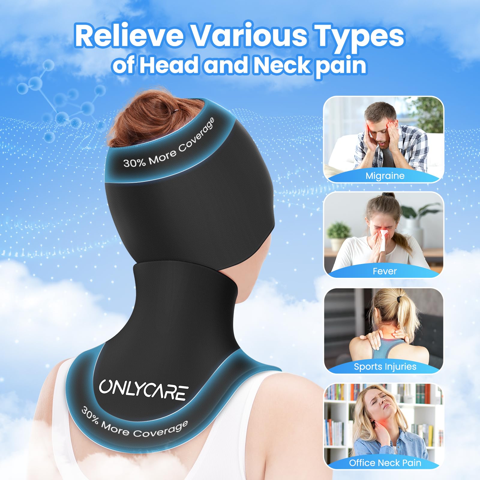 Paquete frio/calor ONLYCARE, versátil para dolor y rigidez muscular.