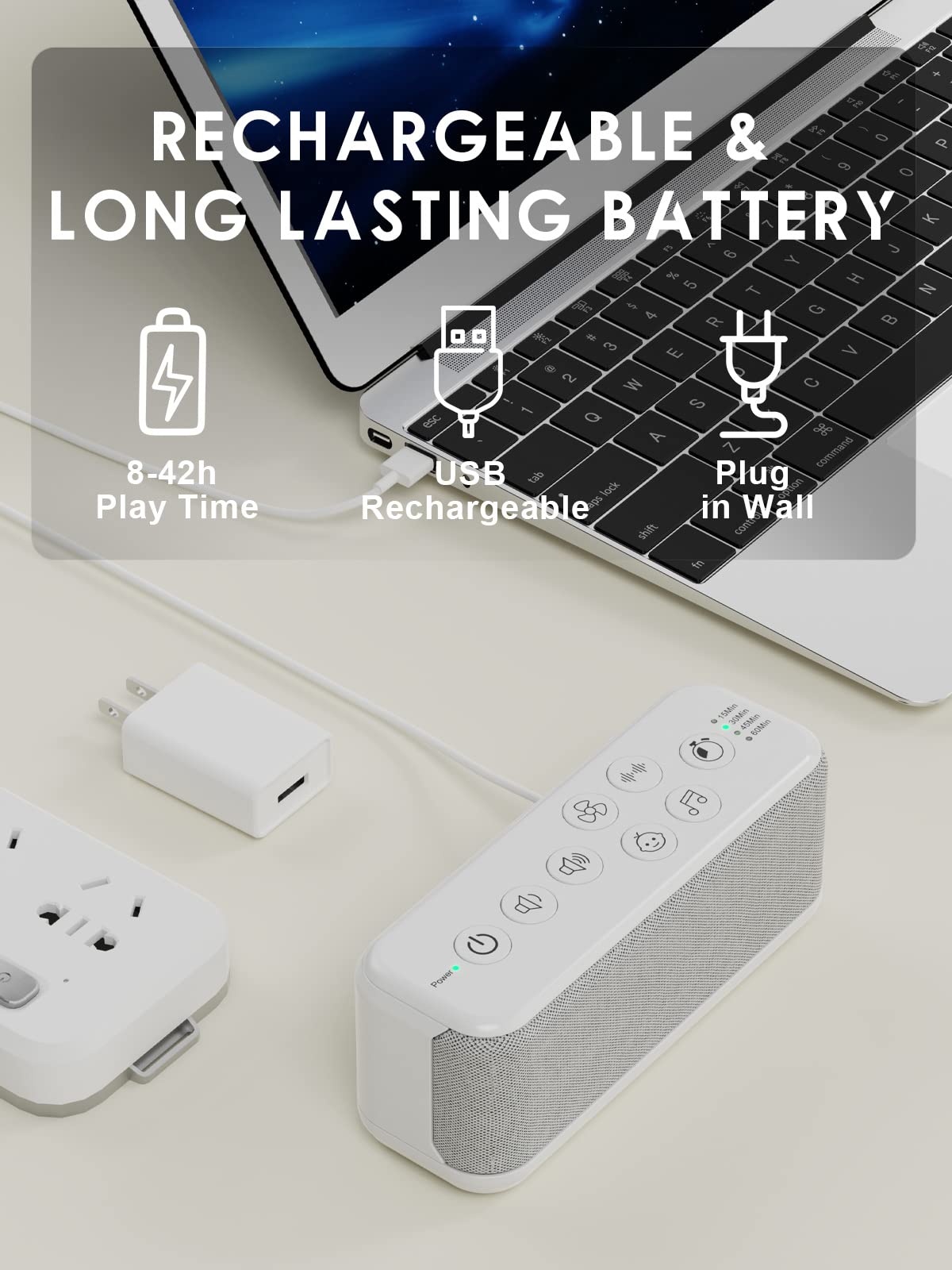 OnLyee batería interna recargable para uso prolongado sin pilas.