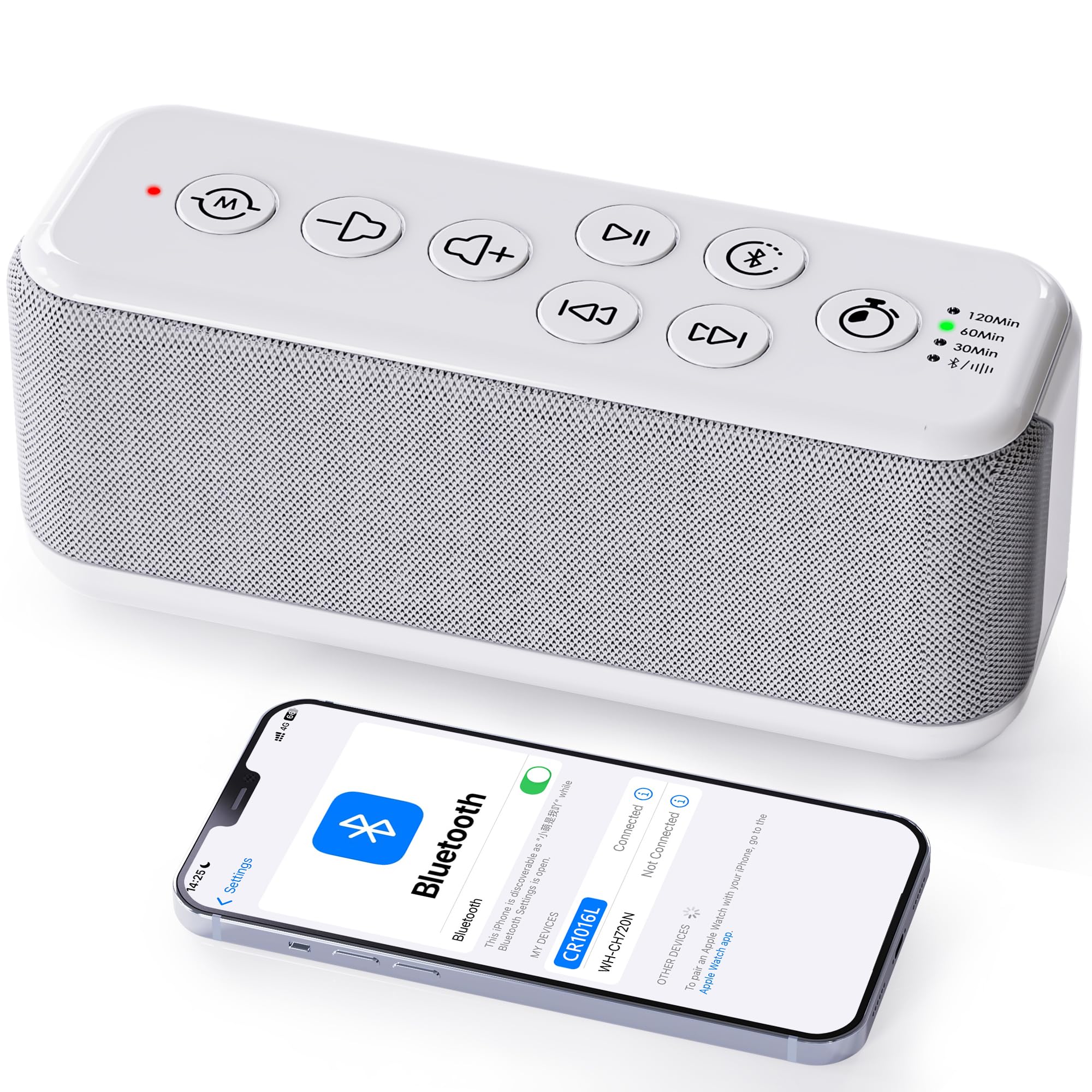 OnLyee máquina de sonido con altavoz Bluetooth para dormir y privacidad.