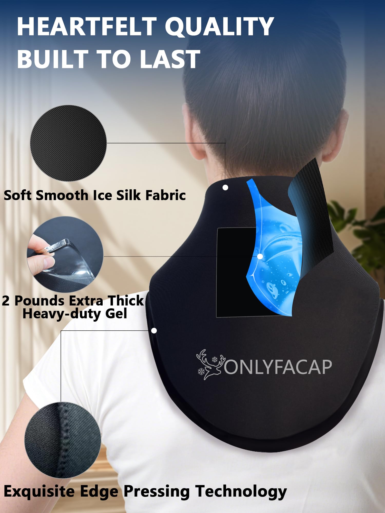 Onlyfacap gel reforzado 900 g para enfriamiento prolongado