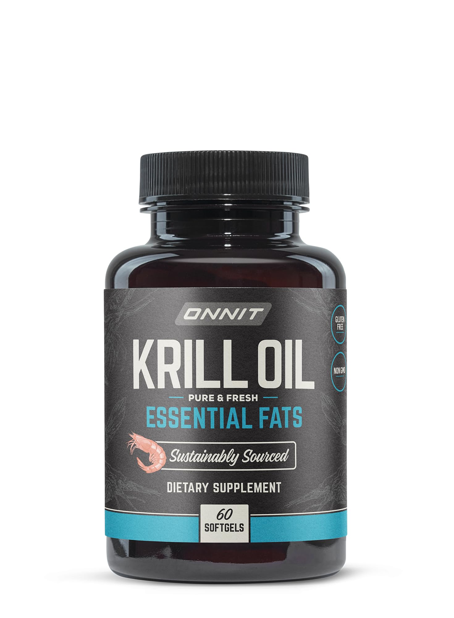 ONNIT aceite de krill antártico, cápsulas blandas de 1000 mg para uso diario.
