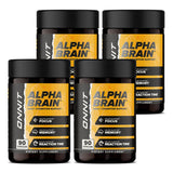 ONNIT Alpha Brain: botella en primer plano para memoria y enfoque