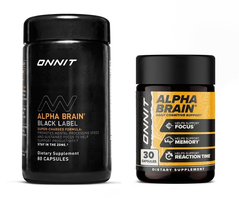 ONNIT Alpha Brain, cápsulas en envase de 30 unidades para enfoque diario