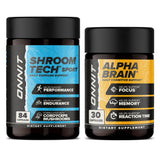 ONNIT Alpha Brain: cápsulas en botella para mayor claridad mental y enfoque.