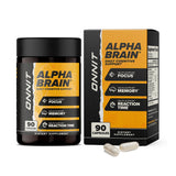 ONNIT Alpha Brain envase de 90 cápsulas para concentración sostenida