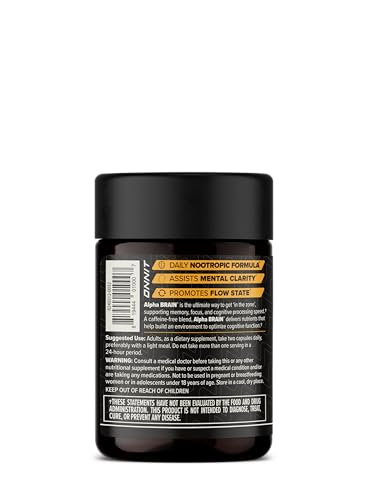 Etiqueta de Alpha Brain con detalles del producto