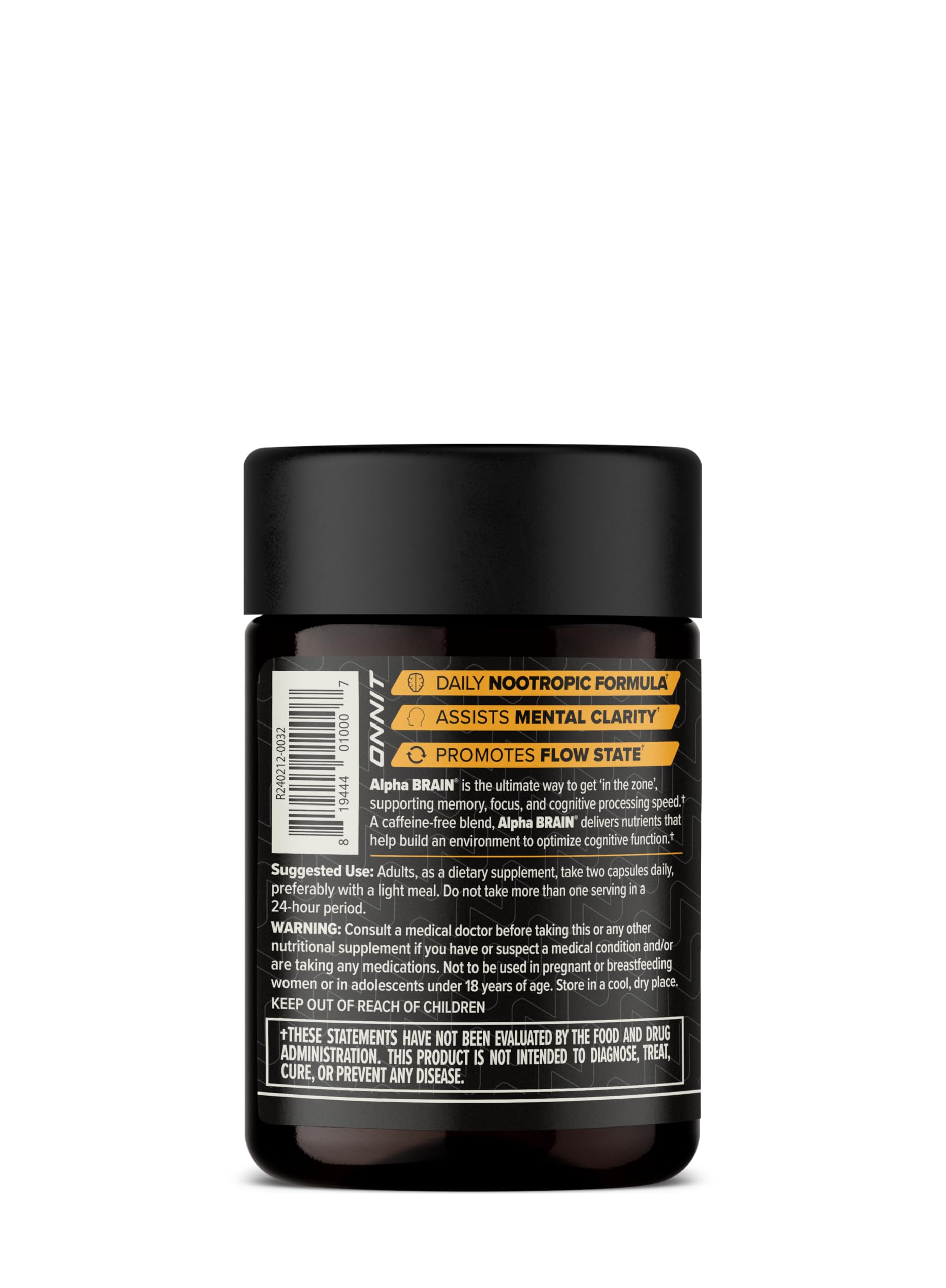 ONNIT Alpha Brain ingredientes clave para apoyar memoria y procesamiento cognitivo