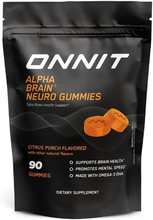  ONNIT Alpha Brain gominolas con formato en envase de 90 unidades para uso diario