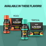 ONNIT Alpha Brain Shot, dosis rápida, apoyo a la productividad diaria.