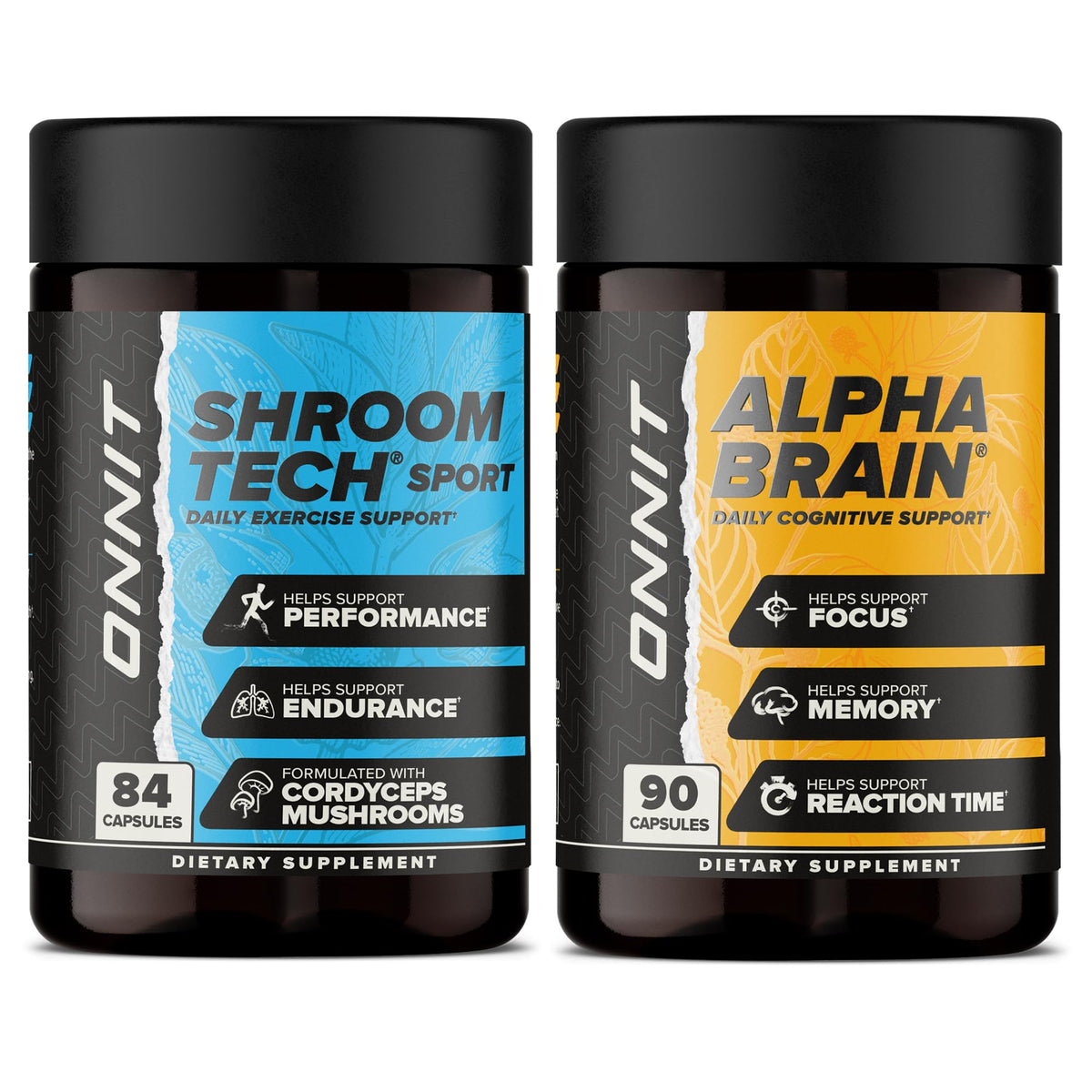 ONNIT Alpha Brain cápsulas sin cafeína para enfoque sostenido