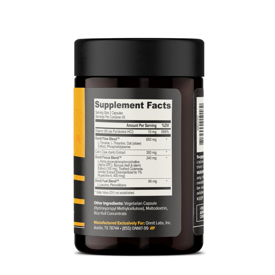 ONNIT Alpha Brain sin cafeína para enfoque sin estimulantes