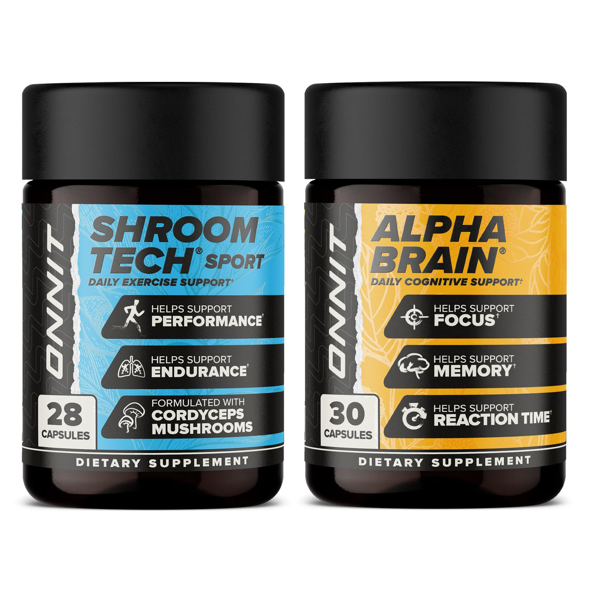 ONNIT Alpha Brain frasco para enfoque claro y memoria