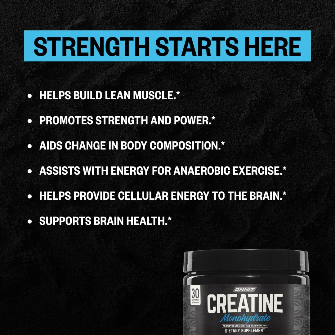 Atleta entrenando con ONNIT Creatine Monohydrate Powder para potencia