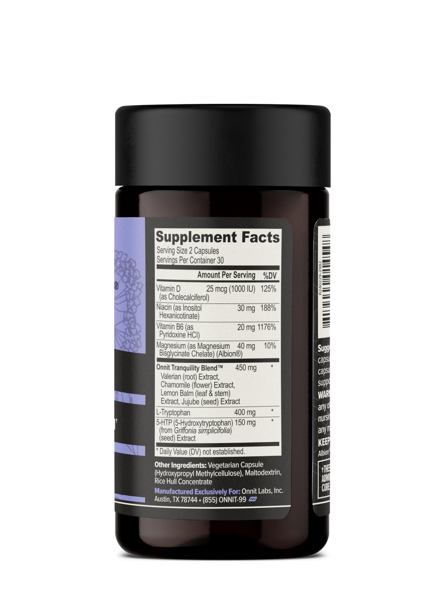 ONNIT Alpha Brain: ingredientes clave L-teanina y B6 para concentración.
