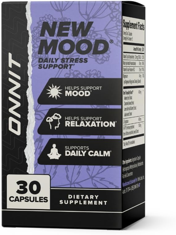 ONNIT New Mood: cápsulas en mano para uso diario y relajación suave