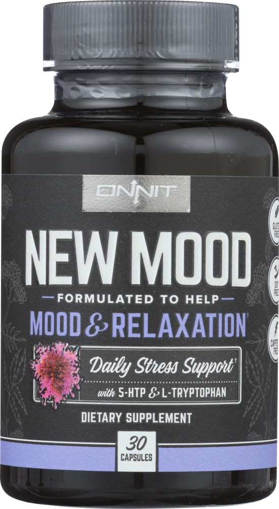 Onnit New Mood cápsulas en botella para apoyo diario del ánimo