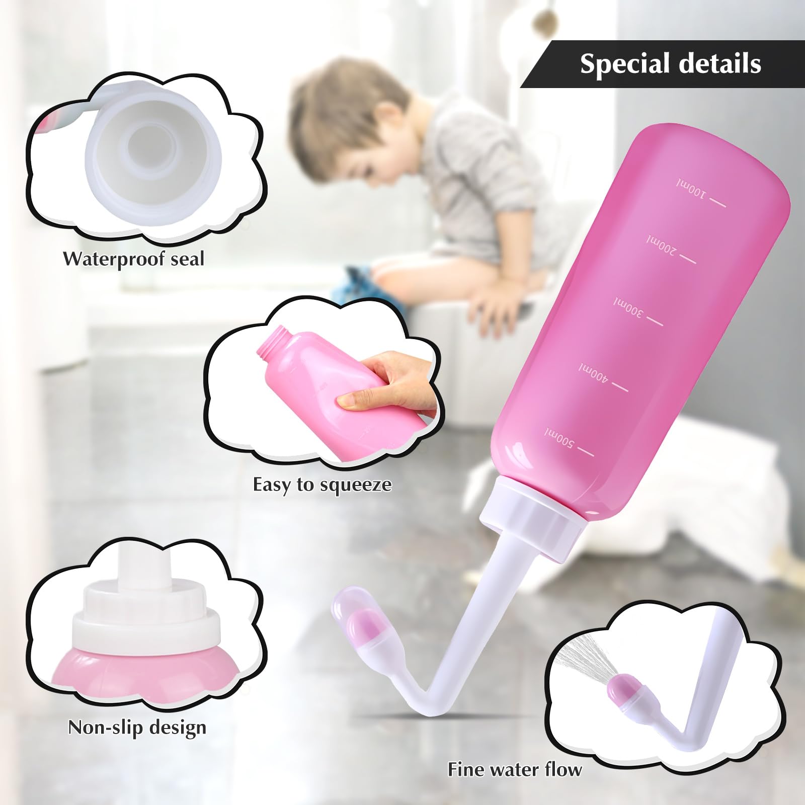 OOCOME flujo de agua suave para una limpieza delicada.