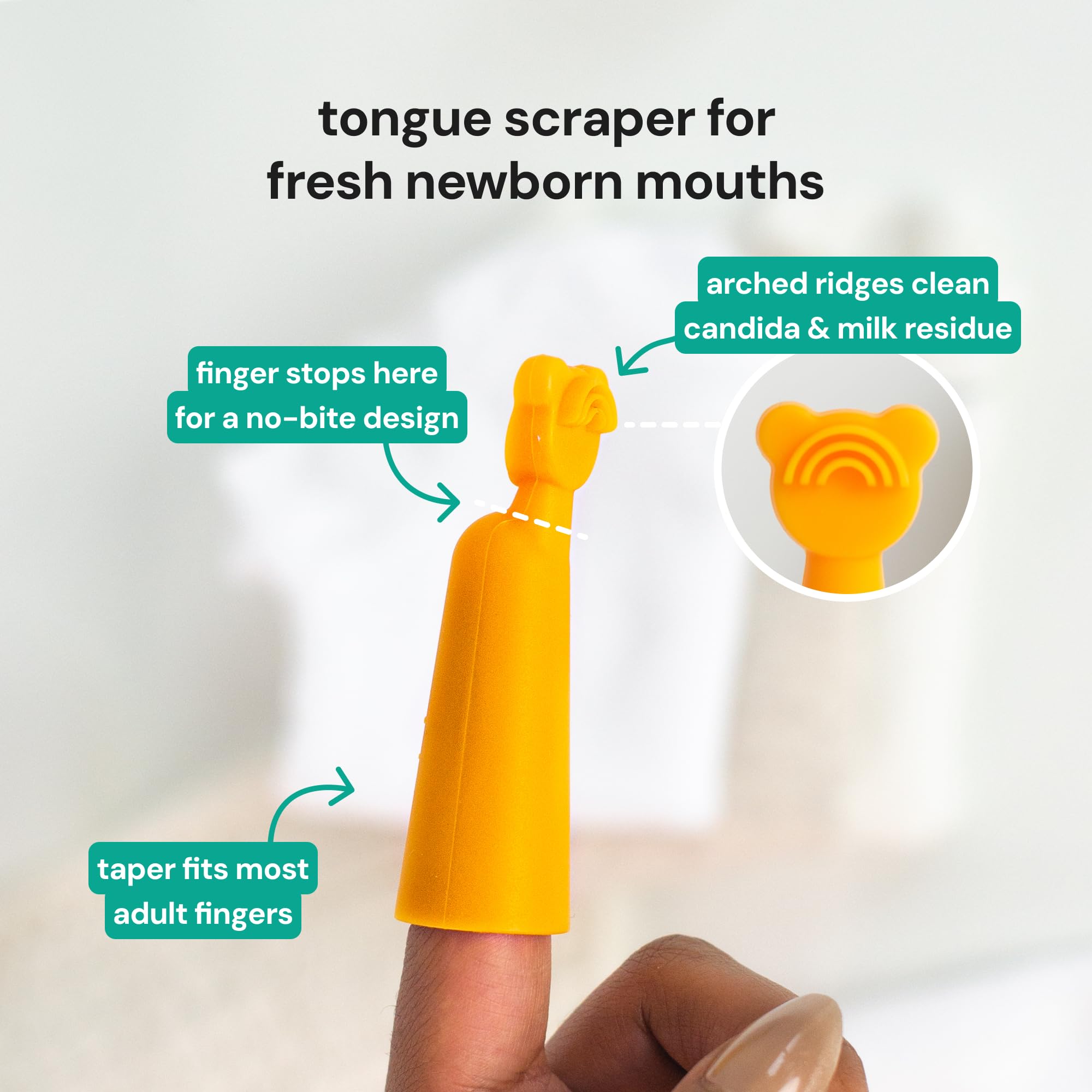 Oogiebear solución 2 en 1, cuidado oral para bebés y niños pequeños