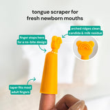 Oogiebear solución 2 en 1, cuidado oral para bebés y niños pequeños