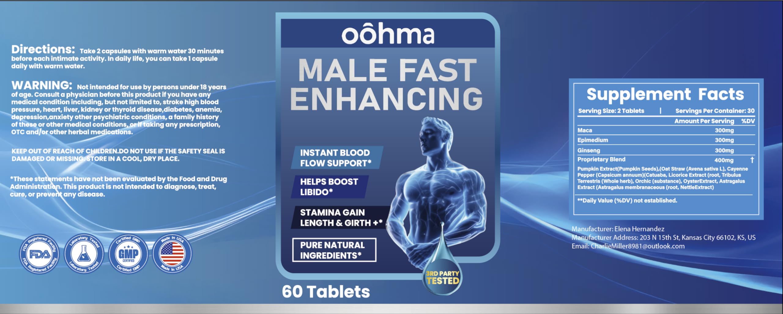 Oohma escena vida activa, persona en movimiento tras tomar suplemento.