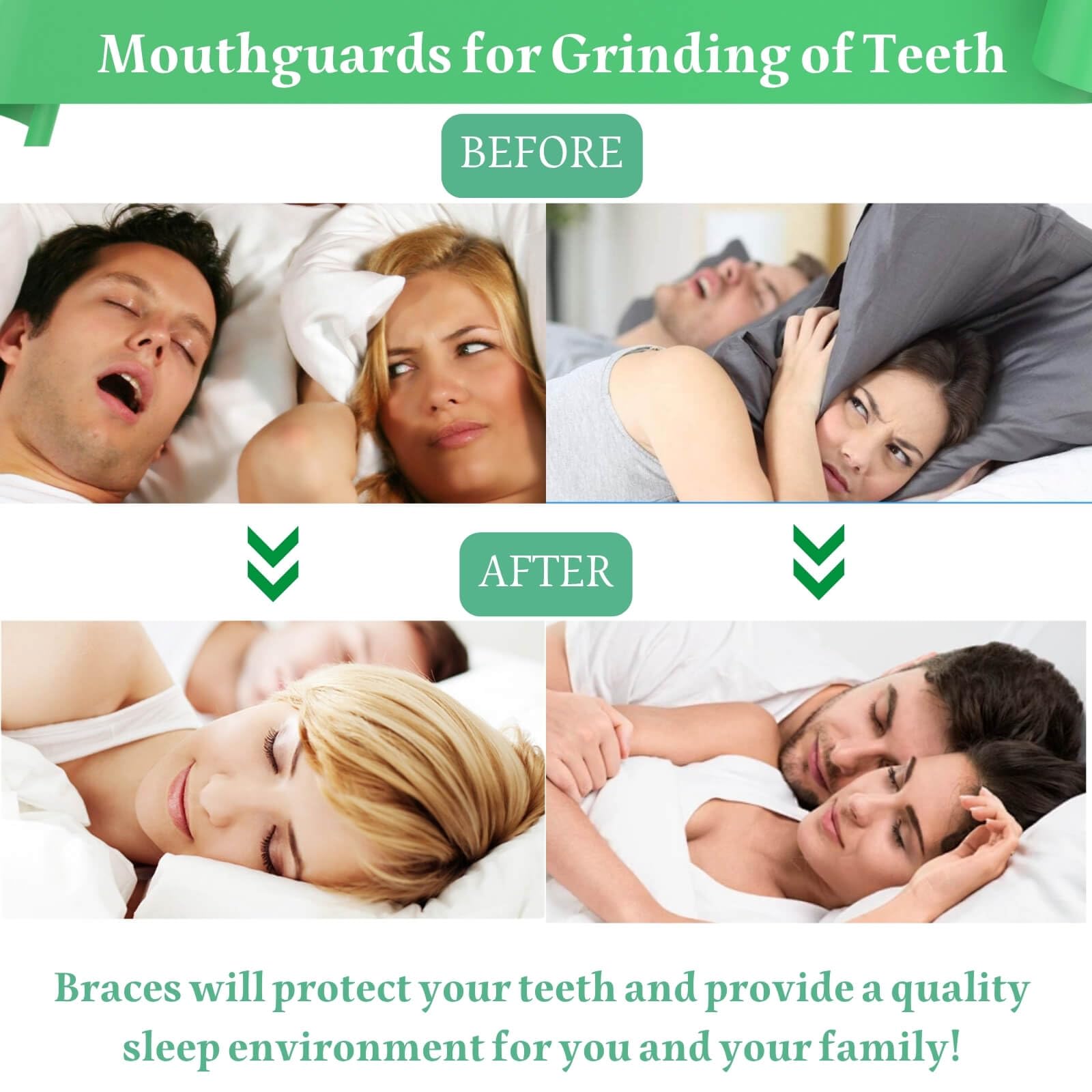 Protectores bucales Oormgsrc 4 piezas para toda la familia