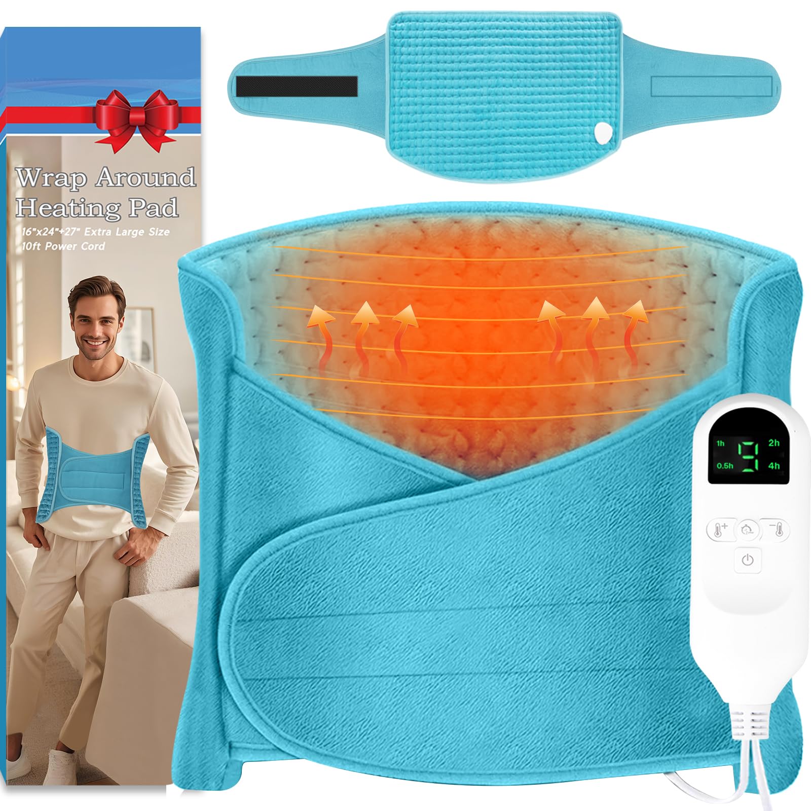 Almohadilla térmica OOTWAG grande 16x24 para relajación de espalda y abdomen.