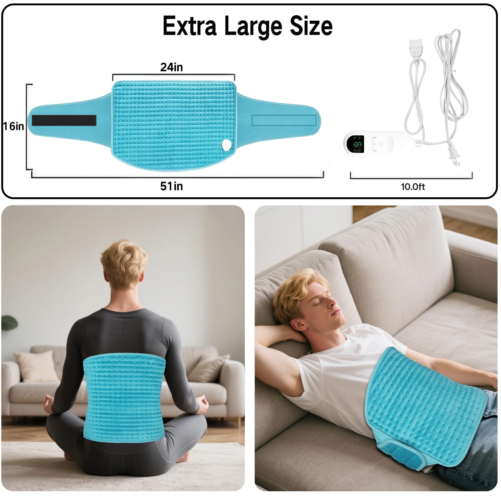 Cinturón envolvente OOTWAG de 27 pulgadas para calor cómodo.