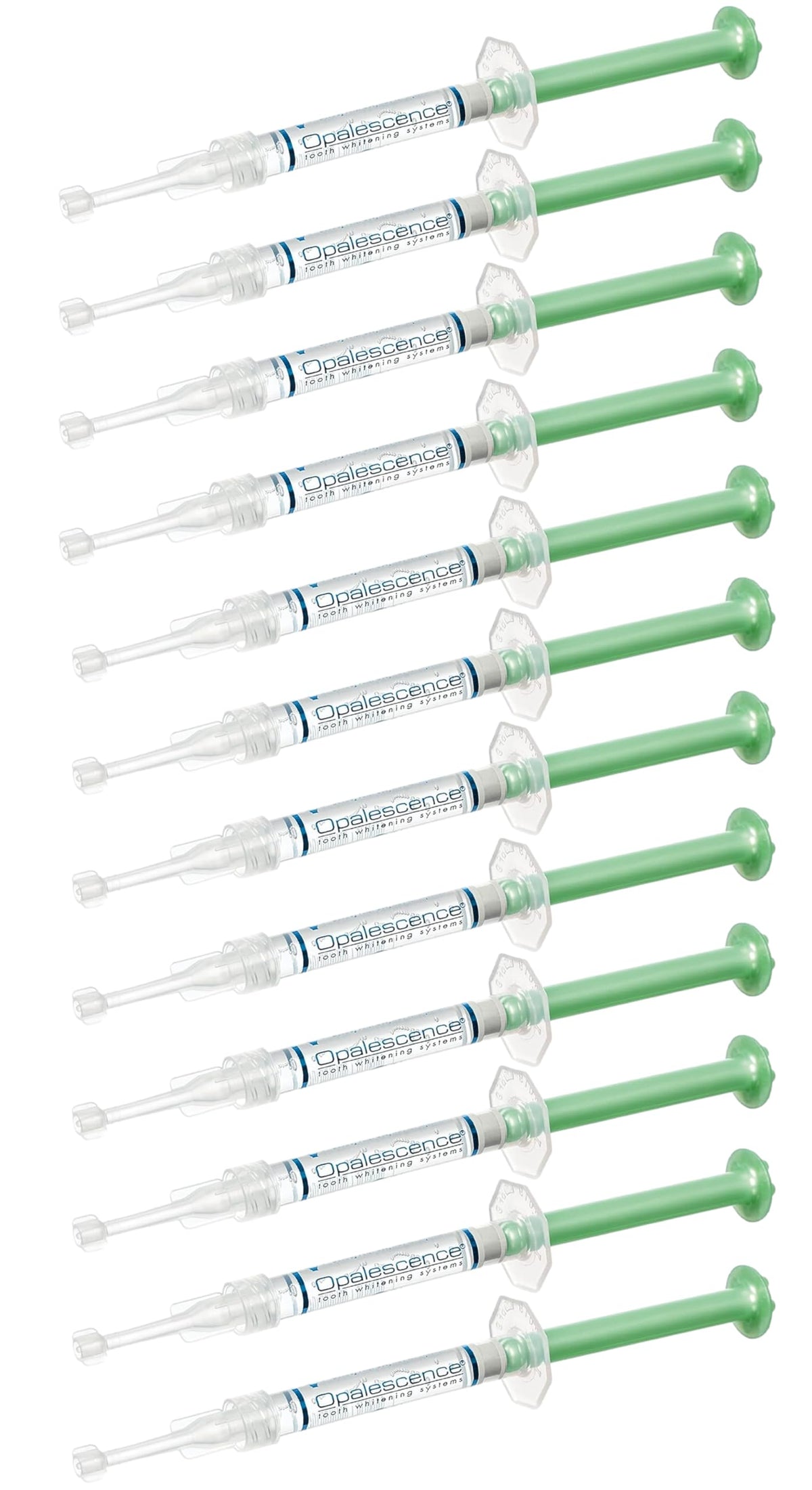 Opalescence 20% gel en jeringa para recambio fácil y preciso.