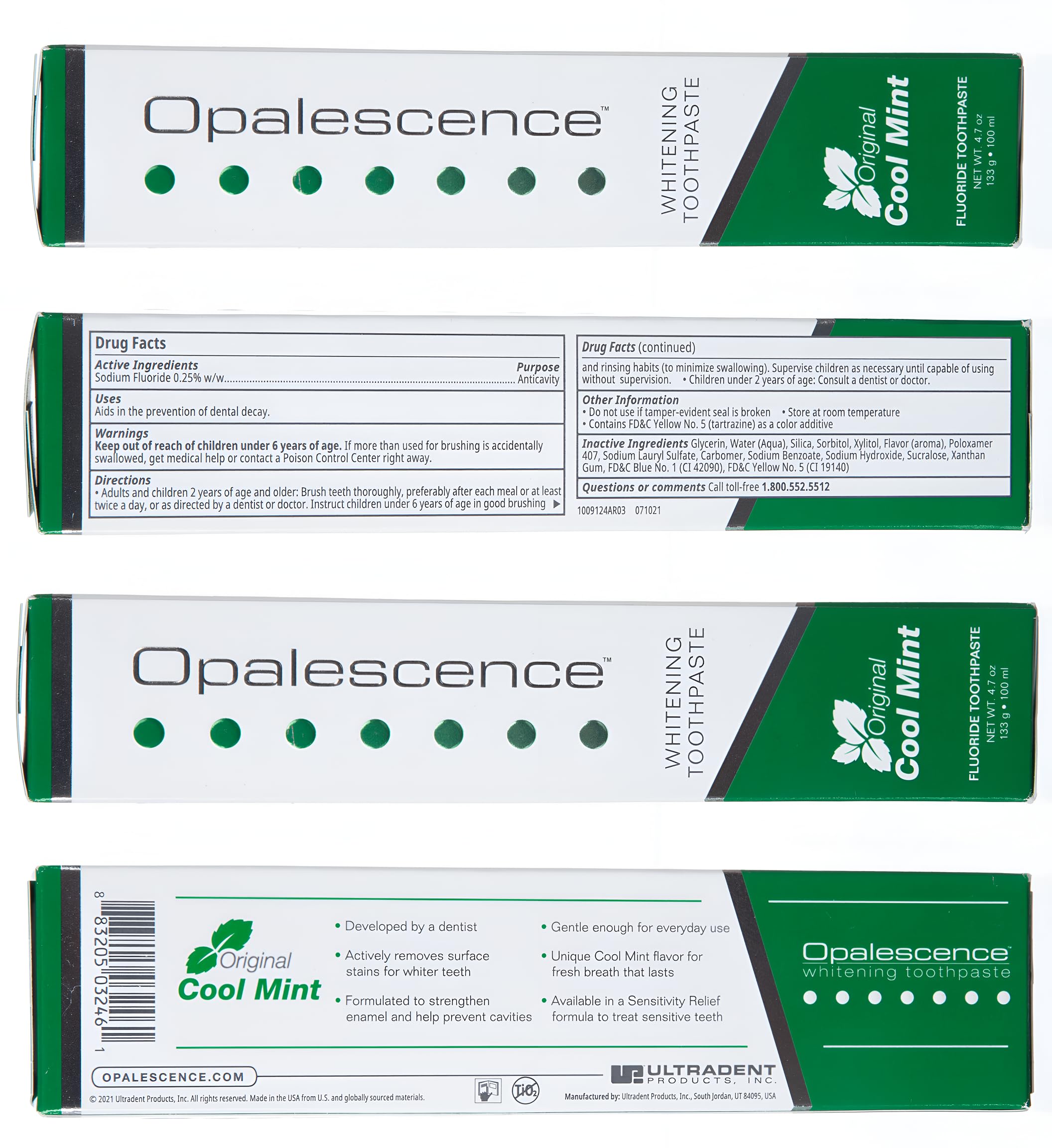 Opalescence Pasta Dental Original Menta, sonrisa brillante tras el cepillado