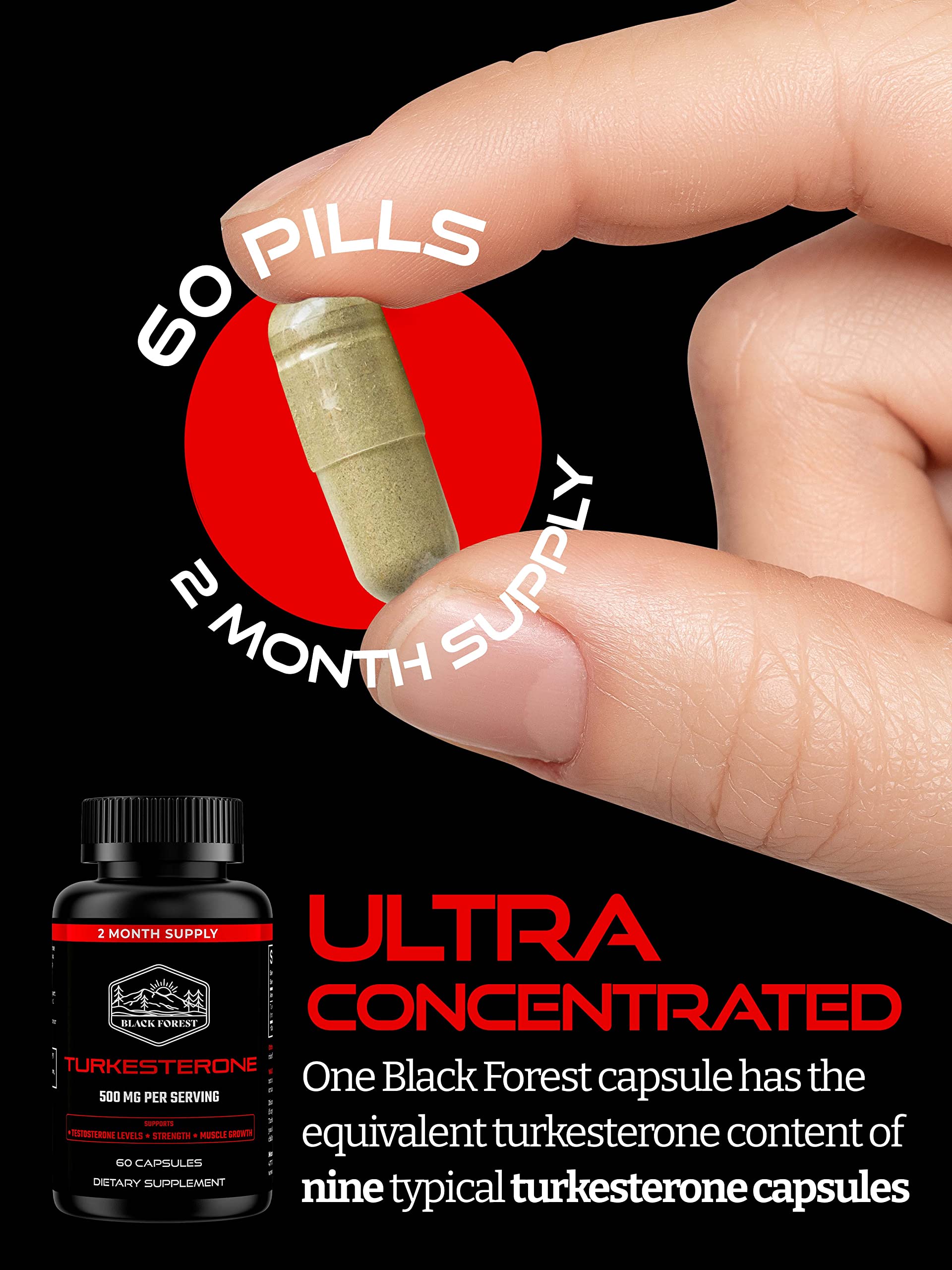 Black Forest Turkesterone: opción vegana y sin gluten para estilos de vida activos.