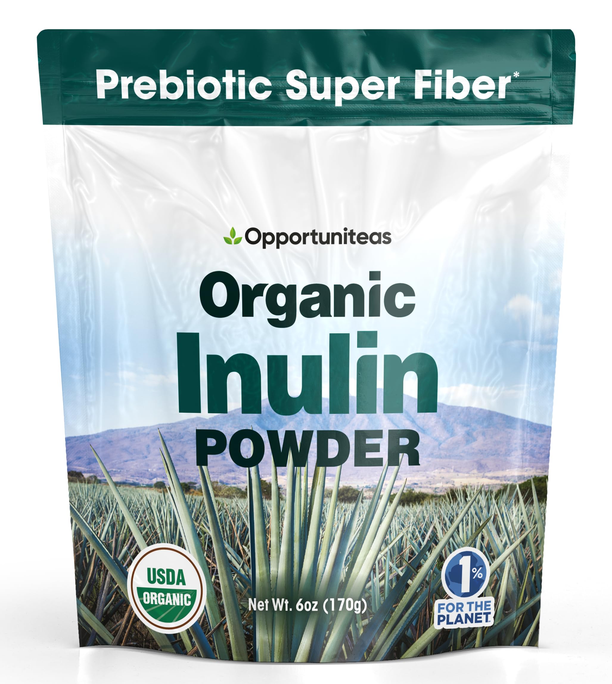 Opportuniteas agave inulina organica bote, fibra soluble para bebidas.